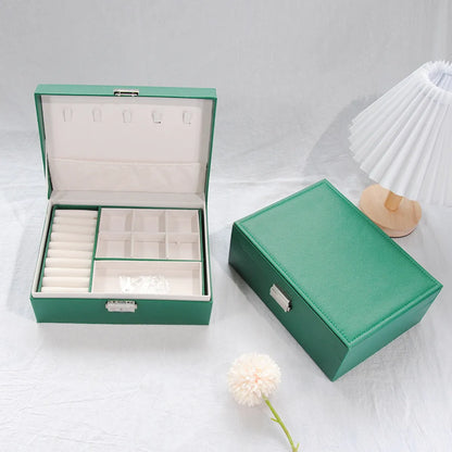 Elegant Simple Style Classic Style Solid Color Pu Leather Jewelry Boxes