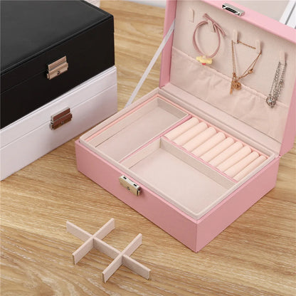 Elegant Simple Style Classic Style Solid Color Pu Leather Jewelry Boxes