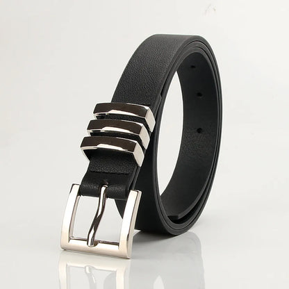 Elegant Simple Style Classic Style Solid Color Pu Leather Plating Women'S Leather Belts