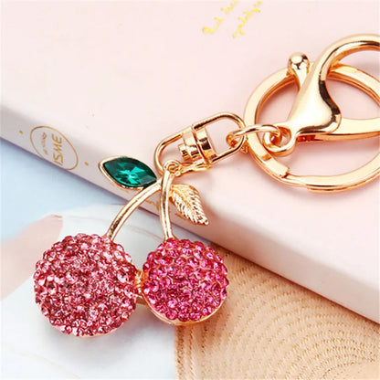 Elegant Simple Style Color Block Metal Inlay Rhinestones Women'S Keychain