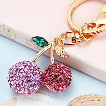 Elegant Simple Style Color Block Metal Inlay Rhinestones Women'S Keychain