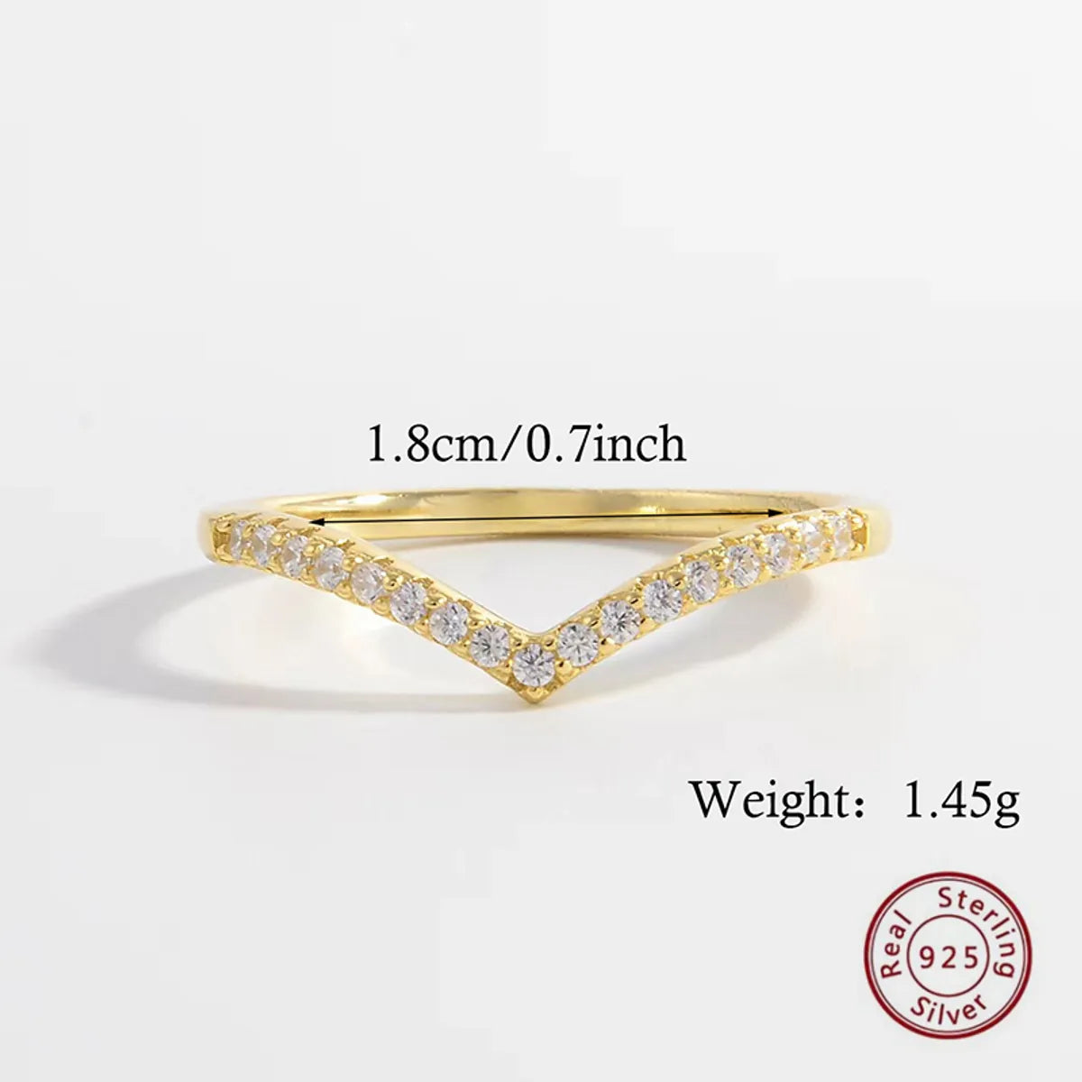 Elegant Simple Style Color Block Sterling Silver Plating Inlay Zircon 14k Gold Plated Rose Gold Plated White Gold Plated Rings