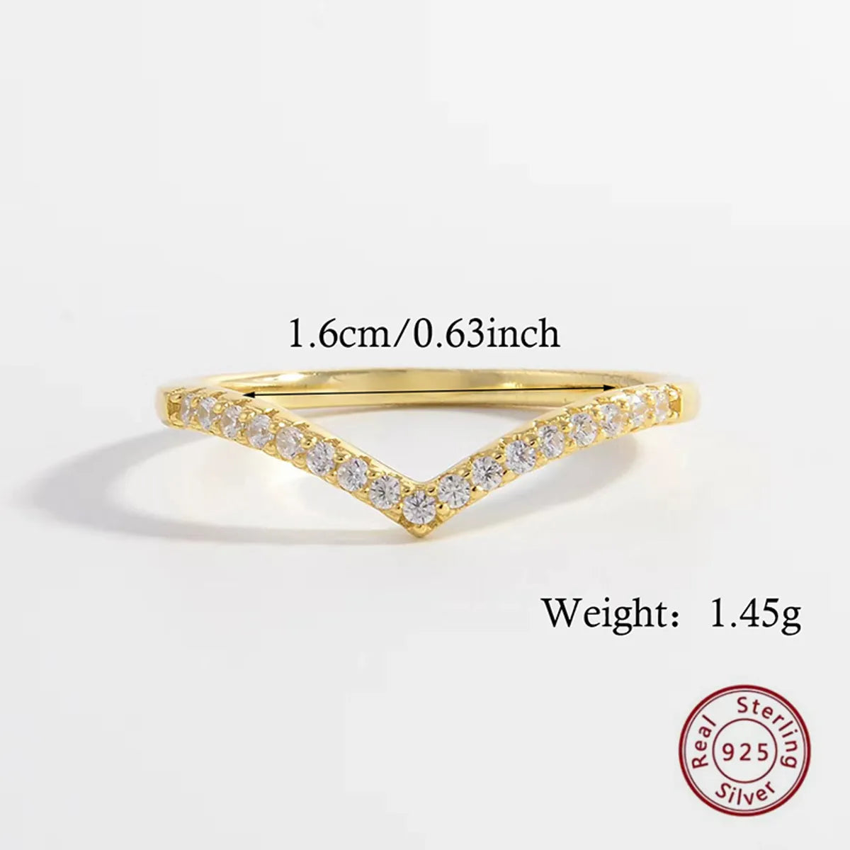 Elegant Simple Style Color Block Sterling Silver Plating Inlay Zircon 14k Gold Plated Rose Gold Plated White Gold Plated Rings