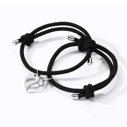 Elegant Simple Style Dolphin Alloy Plating Valentine's Day Couple Bracelets