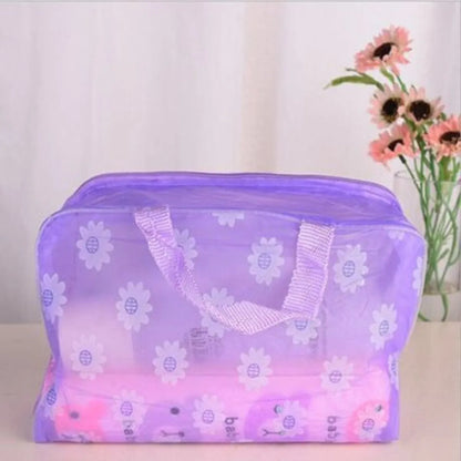 Elegant Simple Style Floral PVC Storage Bag Makeup Bags