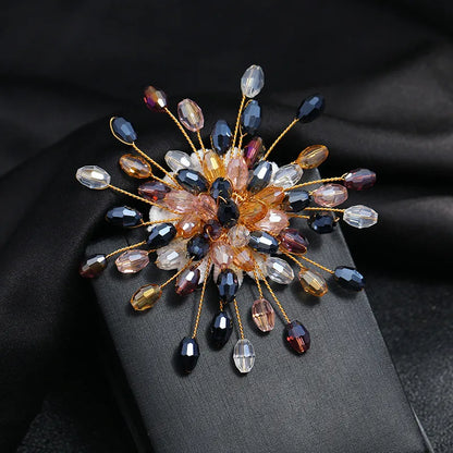 Elegant Simple Style Flower Artificial Crystal Imitation Pearl Alloy Unisex Brooches