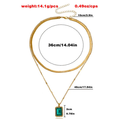 Elegant Simple Style Geometric Alloy Women'S Double Layer Necklaces