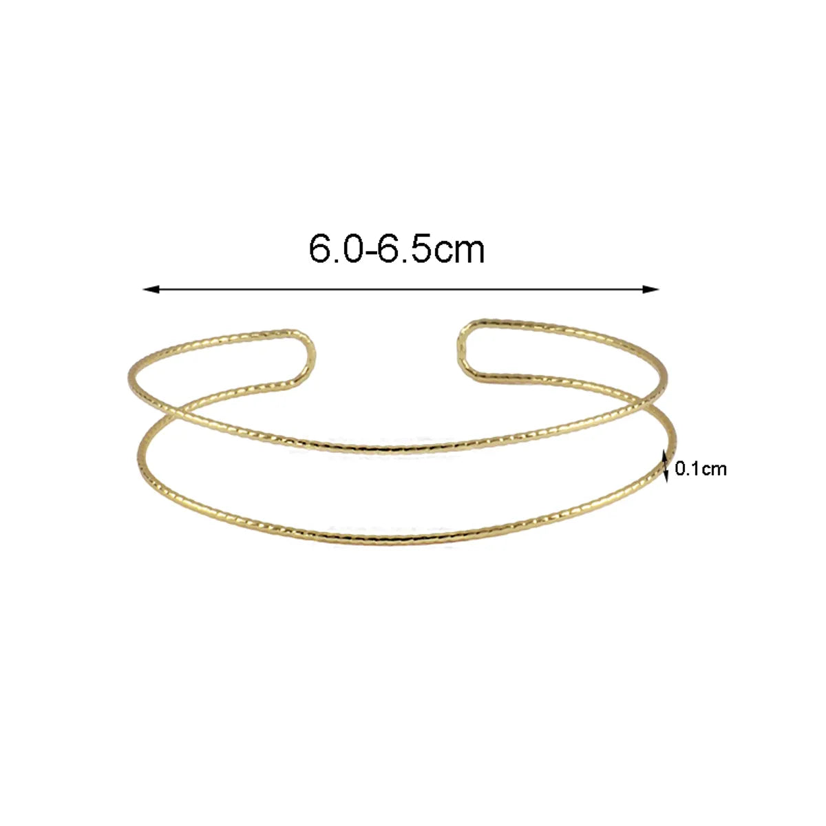 Elegant Simple Style Geometric Copper Plating Hollow Out 18k Gold Plated Bangle