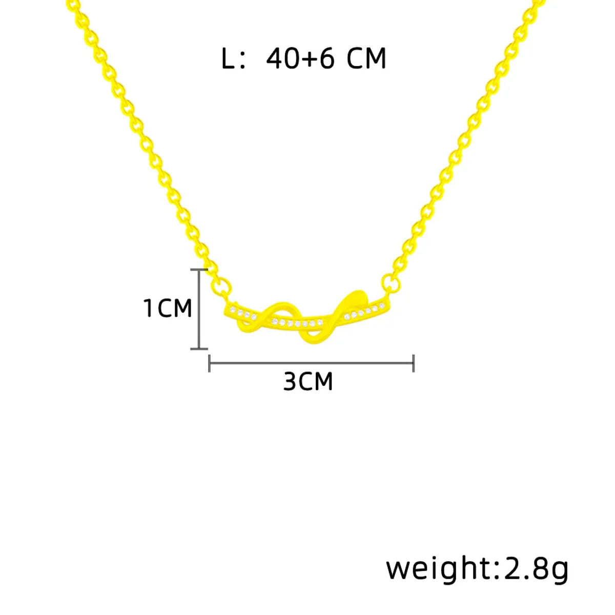 Elegant Simple Style Geometric Titanium Steel Plating Inlay Zircon 18k Gold Plated Pendant Necklace