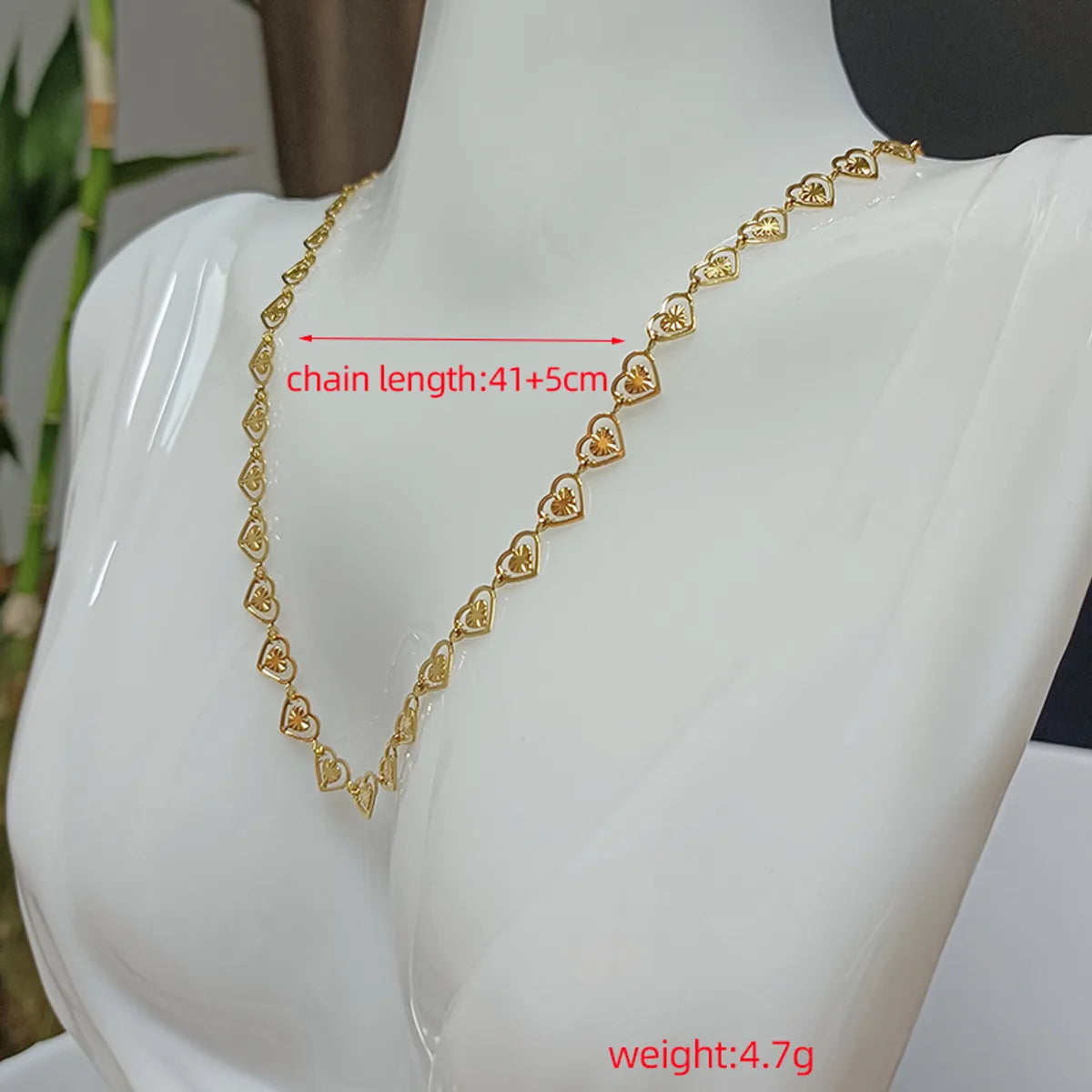 Elegant Simple Style Heart Shape Stainless Steel Plating 18k Gold Plated Necklace