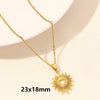 Wholesale Jewelry Elegant Simple Style Heart Shape 304 Stainless Steel 18K Gold Plated Plating Hollow Out Pendant Necklace