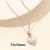 Wholesale Jewelry Elegant Simple Style Heart Shape 304 Stainless Steel 18K Gold Plated Plating Hollow Out Pendant Necklace