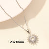 Wholesale Jewelry Elegant Simple Style Heart Shape 304 Stainless Steel 18K Gold Plated Plating Hollow Out Pendant Necklace