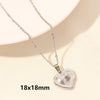 Wholesale Jewelry Elegant Simple Style Heart Shape 304 Stainless Steel 18K Gold Plated Plating Hollow Out Pendant Necklace