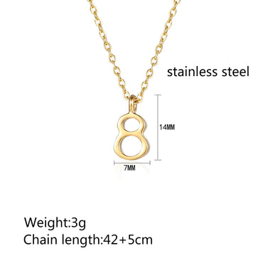 Elegant Simple Style Infinity Stainless Steel Polishing Plating 18k Gold Plated Pendant Necklace