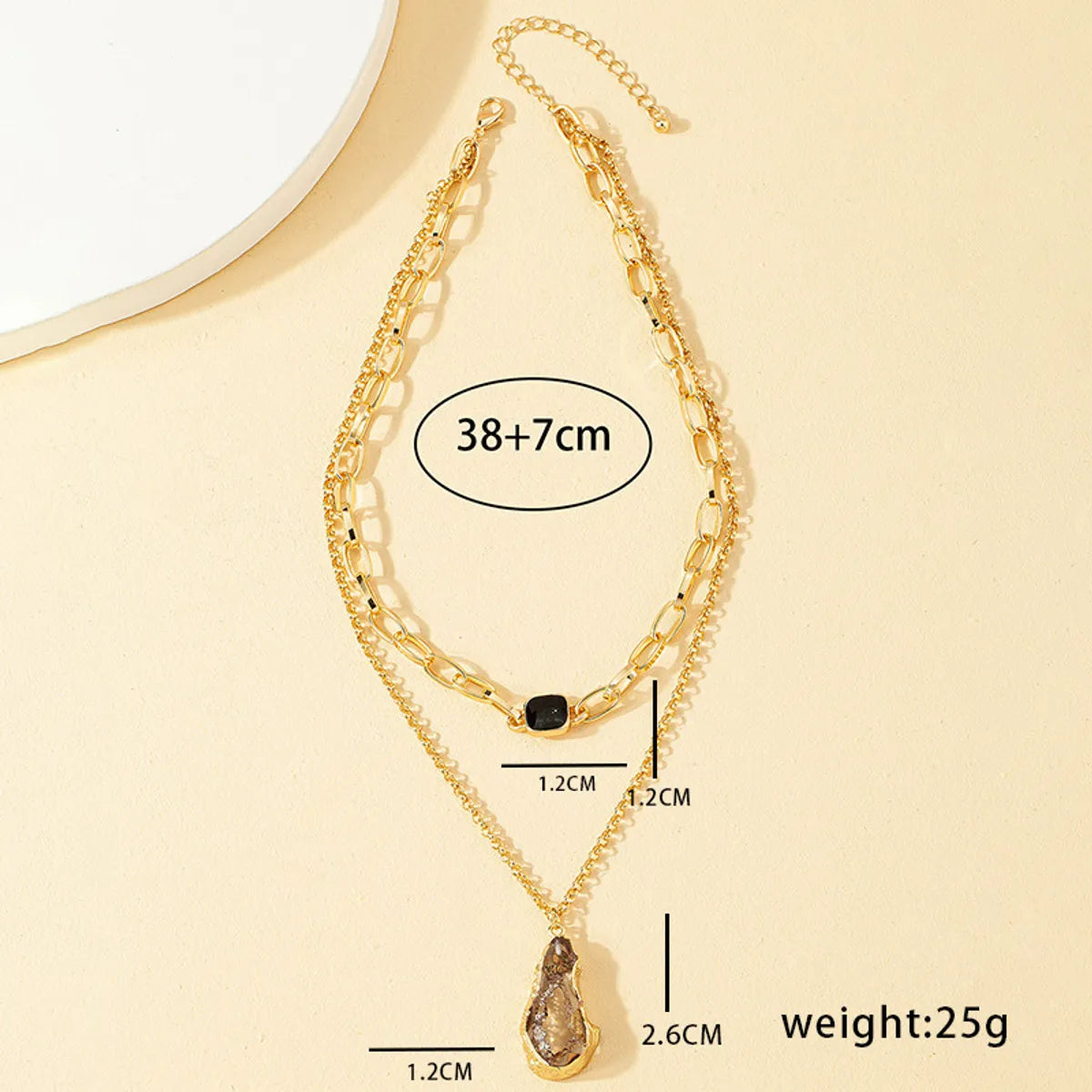 Elegant Simple Style Irregular Resin Alloy Wholesale Layered Necklaces