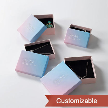 Elegant Simple Style Letter Paper Printing Jewelry Boxes