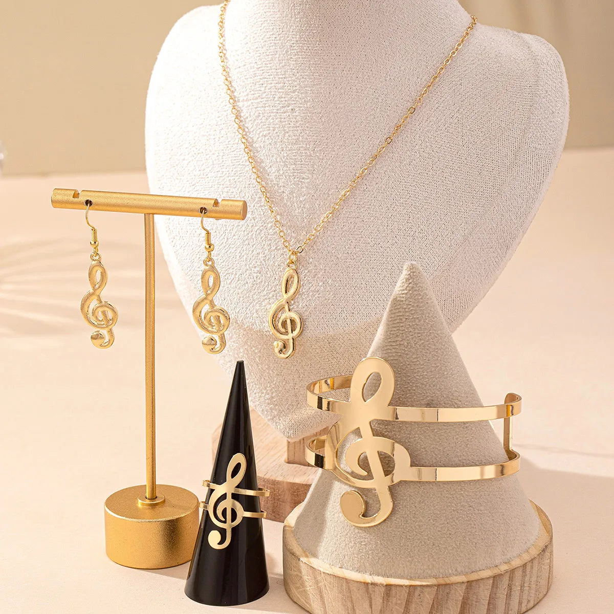 Elegant Simple Style Notes Iron Zinc Alloy Women'S Jewelry Set