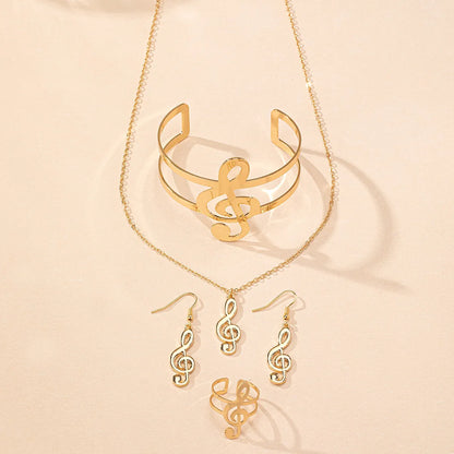 Elegant Simple Style Notes Iron Zinc Alloy Women'S Jewelry Set