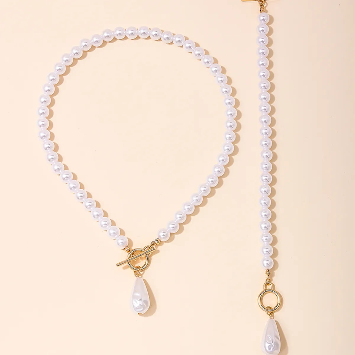 Elegant Simple Style Pearl Alloy Plastic Zinc Women's Jewelry Set