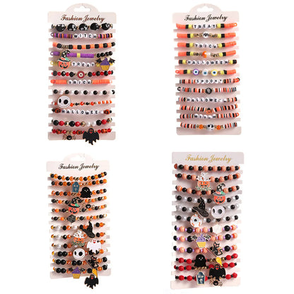 Elegant Simple Style Pumpkin Spider Alloy Soft Clay Wholesale Bracelets