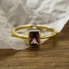 Elegant Simple Style Rectangle Copper 18k Gold Plated Zircon Open Ring In Bulk