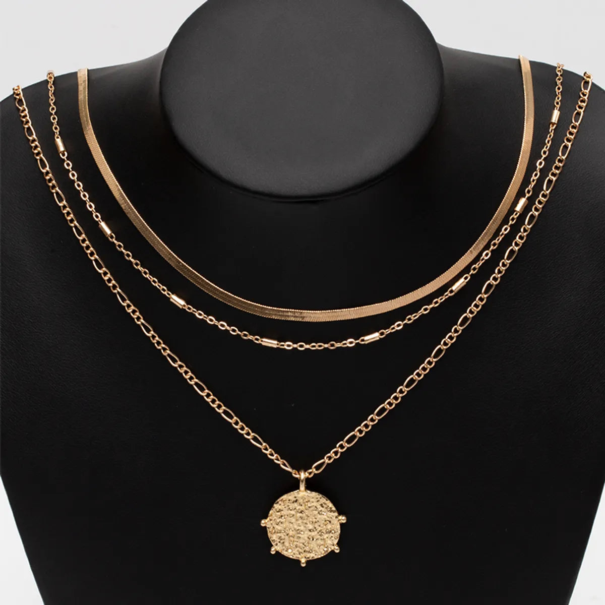 Elegant Simple Style Round Alloy Wholesale Layered Necklaces