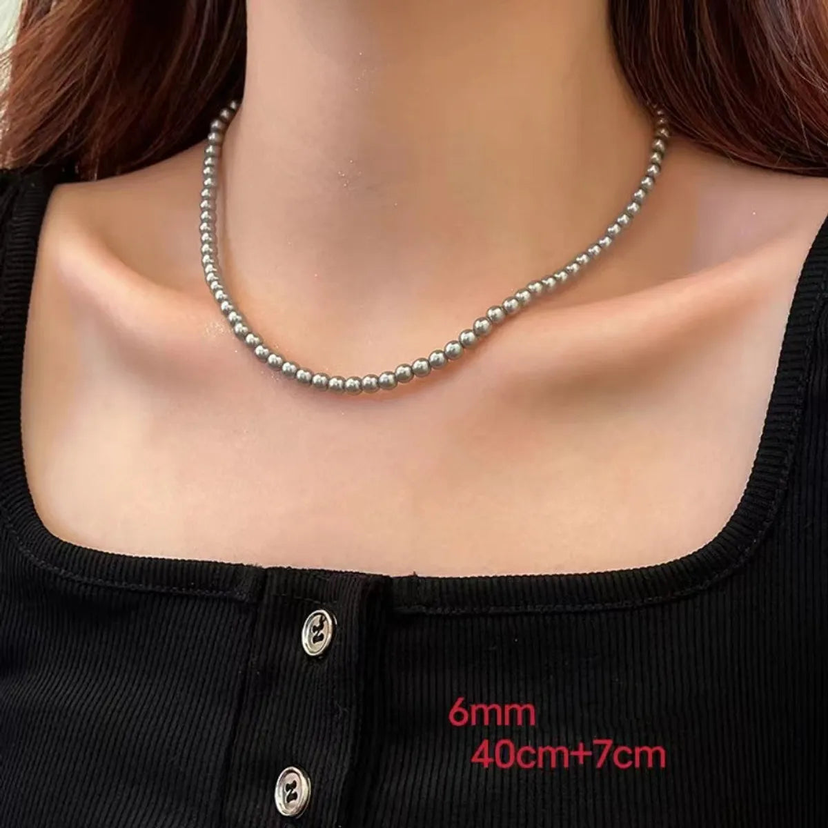 Elegant Simple Style Round Imitation Pearl Alloy Beaded Plating Women's Necklace