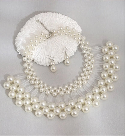 Elegant Simple Style Round Imitation Pearl Alloy Women'S Jewelry Set