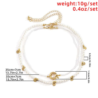 Elegant Simple Style Round Plastic Copper Wholesale Necklace