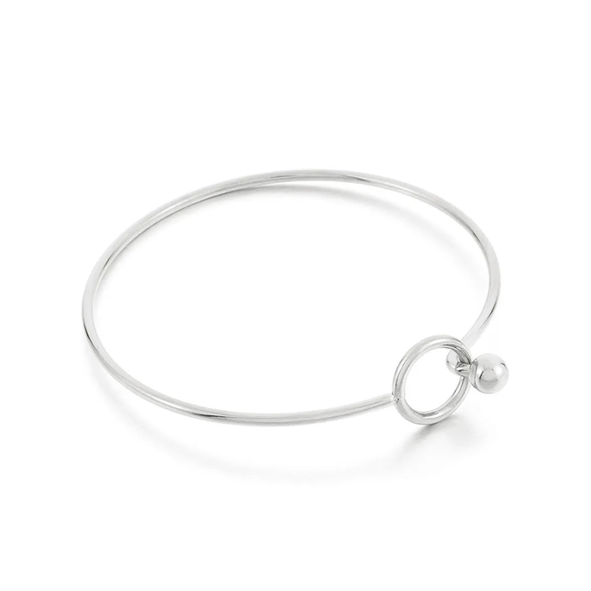 Elegant Simple Style Round Stainless Steel Plating Bangle