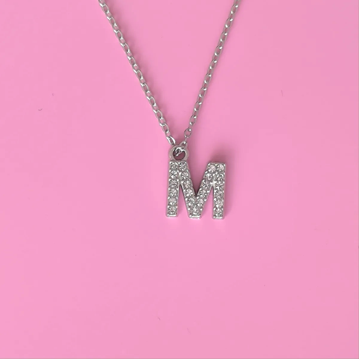 Elegant Simple Style Shiny Letter Rhinestones Alloy Wholesale Pendant Necklace