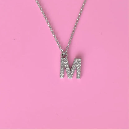 Elegant Simple Style Shiny Letter Rhinestones Alloy Wholesale Pendant Necklace