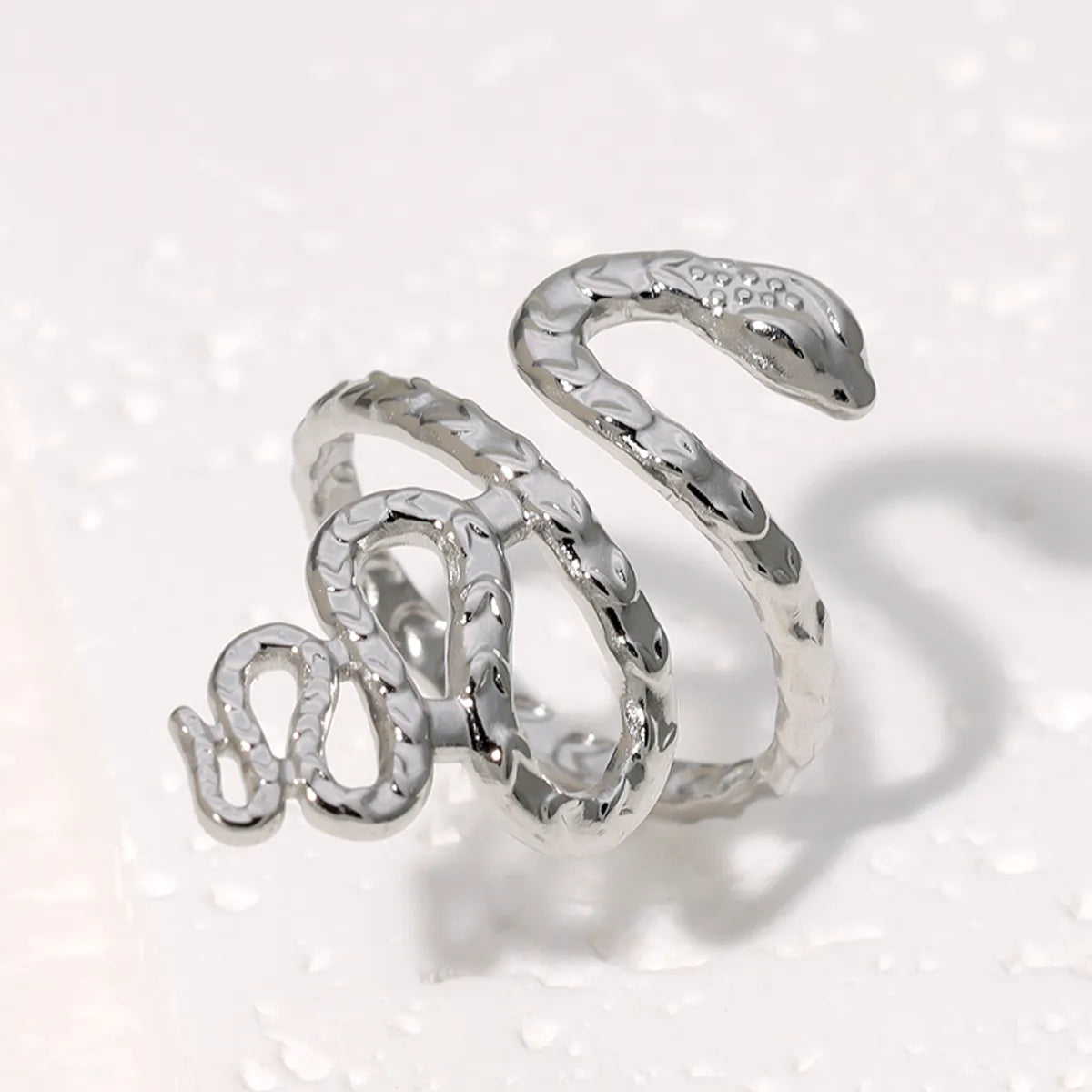 Elegant Simple Style Snake Stainless Steel Plating 18k Gold Plated Open Rings