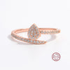 Elegant Simple Style Snake Sterling Silver Plating Inlay Zircon 14k Gold Plated Rose Gold Plated White Gold Plated Rings