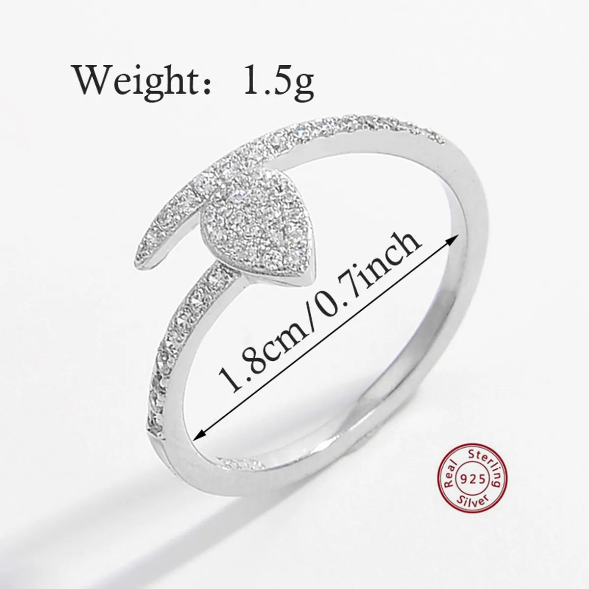 Elegant Simple Style Snake Sterling Silver Plating Inlay Zircon 14k Gold Plated Rose Gold Plated White Gold Plated Rings