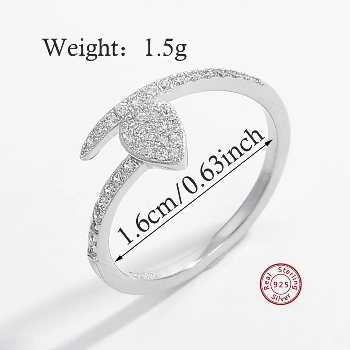 Elegant Simple Style Snake Sterling Silver Plating Inlay Zircon 14k Gold Plated Rose Gold Plated White Gold Plated Rings