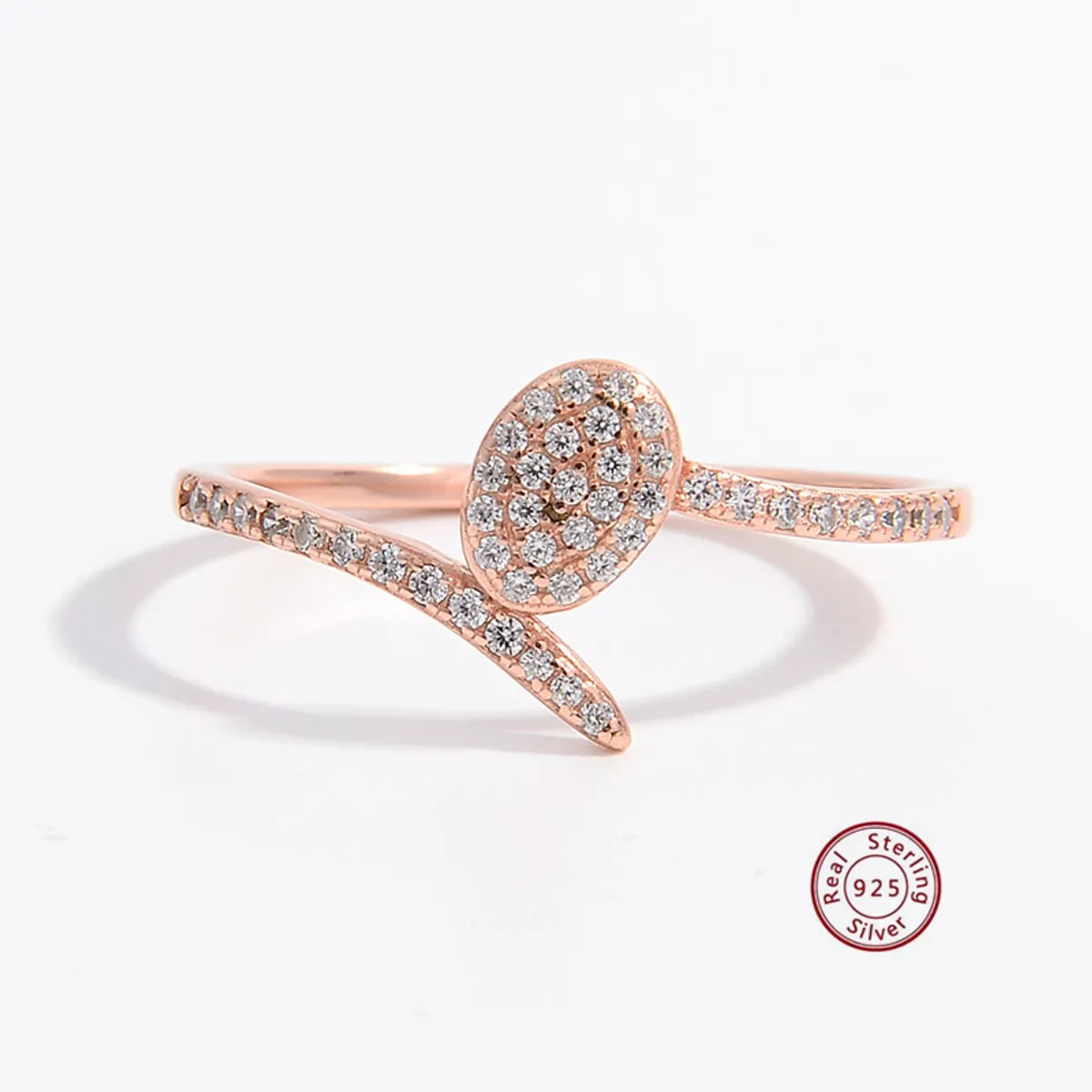 Elegant Simple Style Snake Sterling Silver Plating Inlay Zircon 14k Gold Plated Rose Gold Plated White Gold Plated Rings