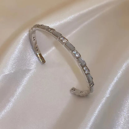 Elegant Simple Style Snake Zircon Copper Plastic Wholesale Bangle