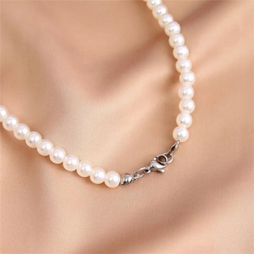 Elegant Simple Style Solid Color Imitation Pearl Beaded Women'S Necklace