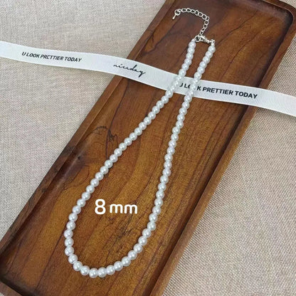 Elegant Simple Style Solid Color Artificial Pearls Imitation Pearl Wholesale Necklace