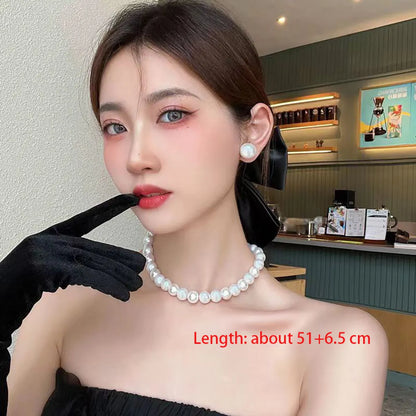 Elegant Simple Style Solid Color Artificial Pearls Imitation Pearl Wholesale Necklace