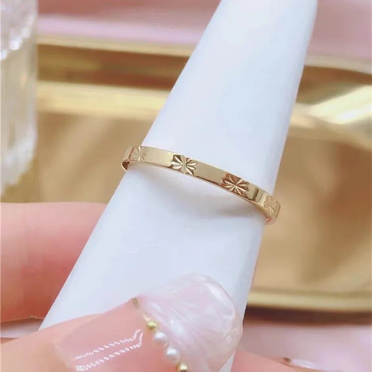 Elegant Simple Style Star Stainless Steel Plating Rings