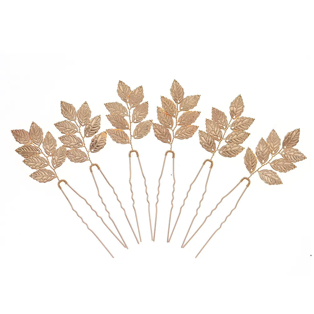 Elegant Simple Style Streetwear Leaf Metal Hairpin