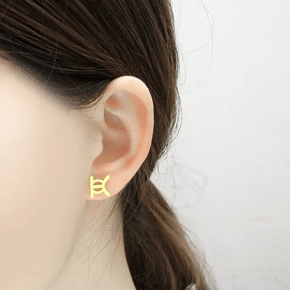 Elegant Simple Style Streetwear Symbol 18K Gold Plated 304 Stainless Steel Wholesale Earrings Necklace