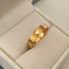 Titanium Steel 18K Gold Plated Elegant Simple Style Plating Stripe Heart Shape Titanium Steel Rings