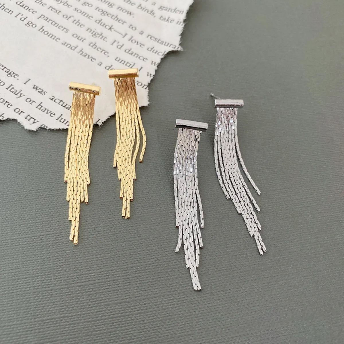 Elegant Simple Style Tassel Alloy Women'S Drop Earrings