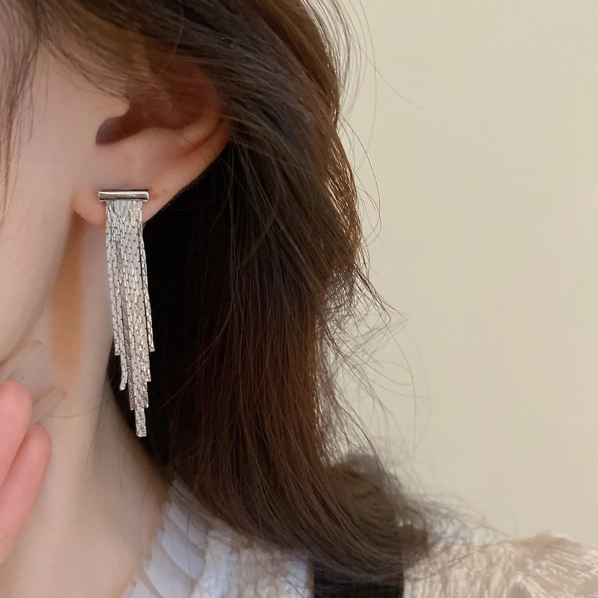 Elegant Simple Style Tassel Alloy Women'S Drop Earrings