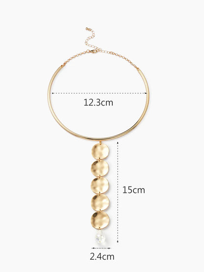 Elegant Simple Style Water Droplets Alloy Glass 14K Gold Plated Women's Choker