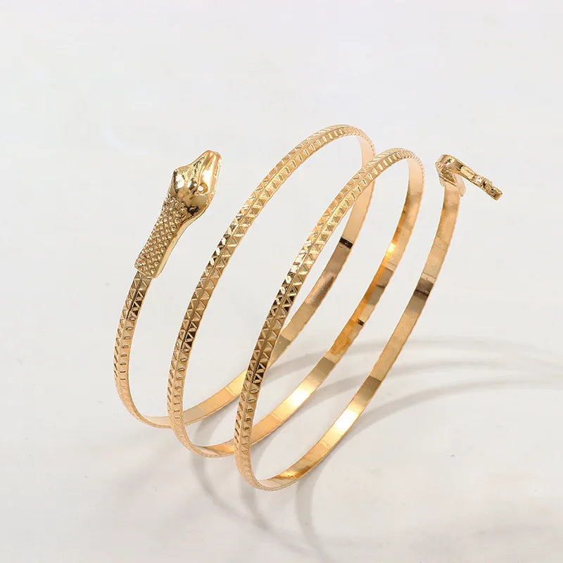 Elegant Snake Alloy Plating Unisex Bangle